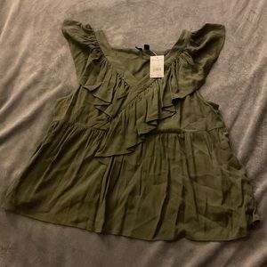 Versona Navy Green Stylish Tank